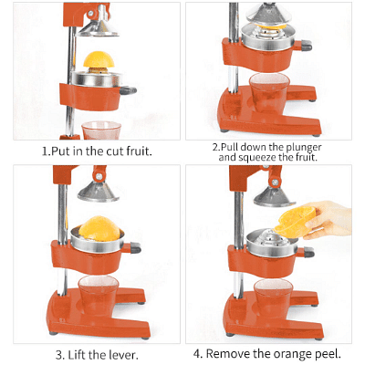 SOGA 2X Commercial Manual Juicer Hand Press Juice Extractor Squeezer Citrus