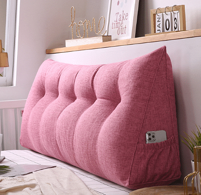 SOGA 4X 100cm Red Triangular Wedge Bed Pillow Headboard Backrest Bedside Tatami Cushion Home Decor