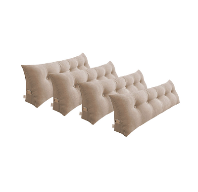 SOGA 4X 120cm Beige Triangular Wedge Bed Pillow Headboard Backrest Bedside Tatami Cushion Home Decor