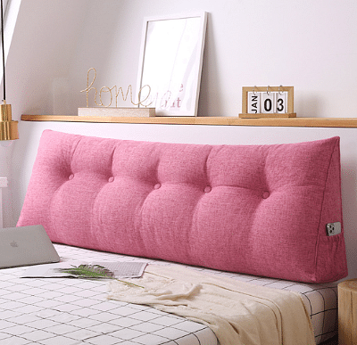 SOGA 4X 120cm Pink Triangular Wedge Bed Pillow Headboard Backrest Bedside Tatami Cushion Home Decor