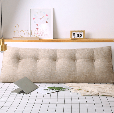 SOGA 4X 150cm Beige Triangular Wedge Bed Pillow Headboard Backrest Bedside Tatami Cushion Home Decor