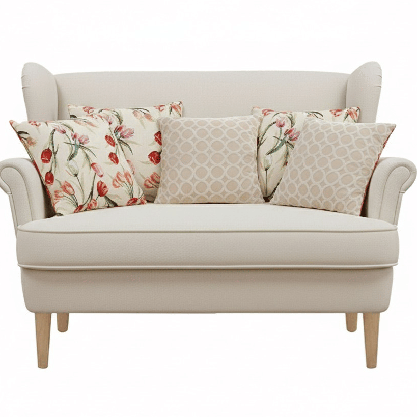 SOGA 5PC Decorative Pillow Cover Set – Quilted Diamond & Light Botanical Floral Covers for Sofa & Bed