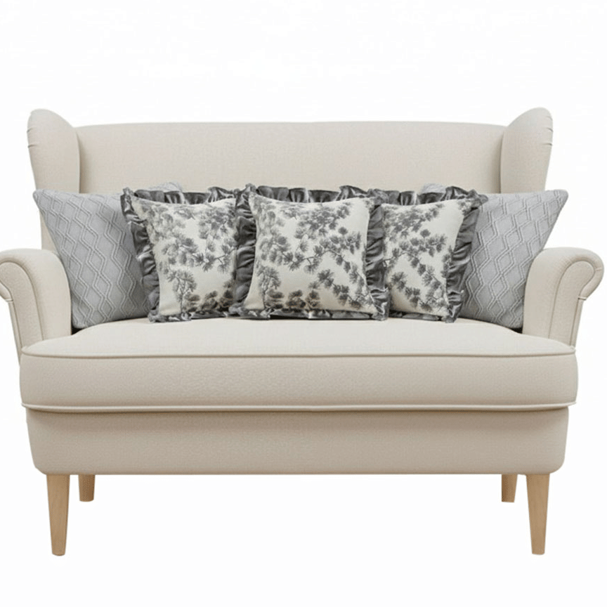 SOGA 5PC Gray Pillowcases – Floral Ruffle & Diamond Knit Pillow Covers for Cozy Sofa & Home Décor