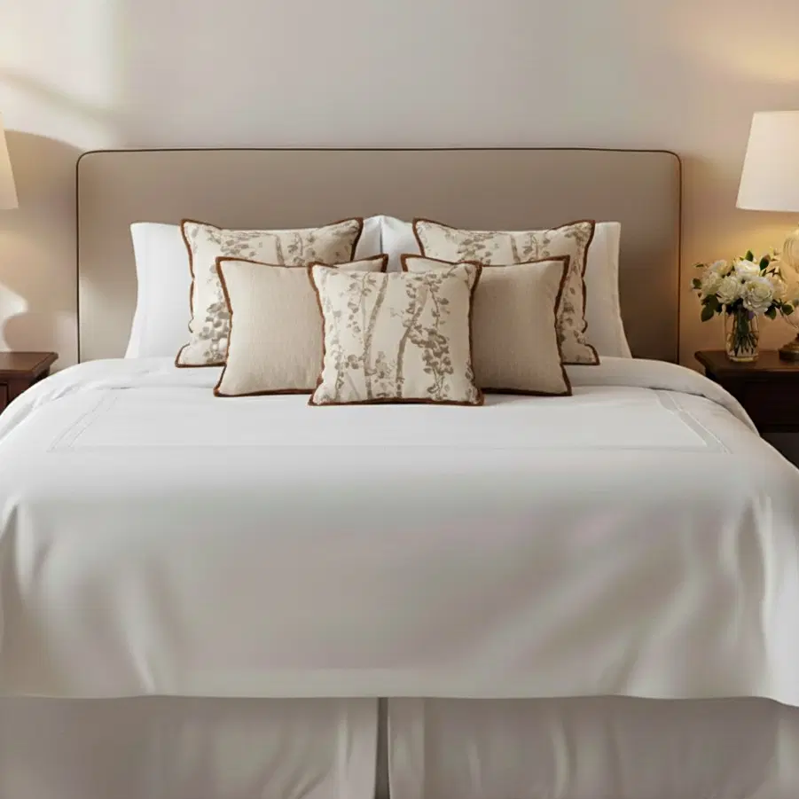 SOGA 5PC Pillowcases – Botanical Branch Print & Vintage Off-WhitePillow Covers for Elegant Nature-Inspired Couch, Bed & Sofa Décor