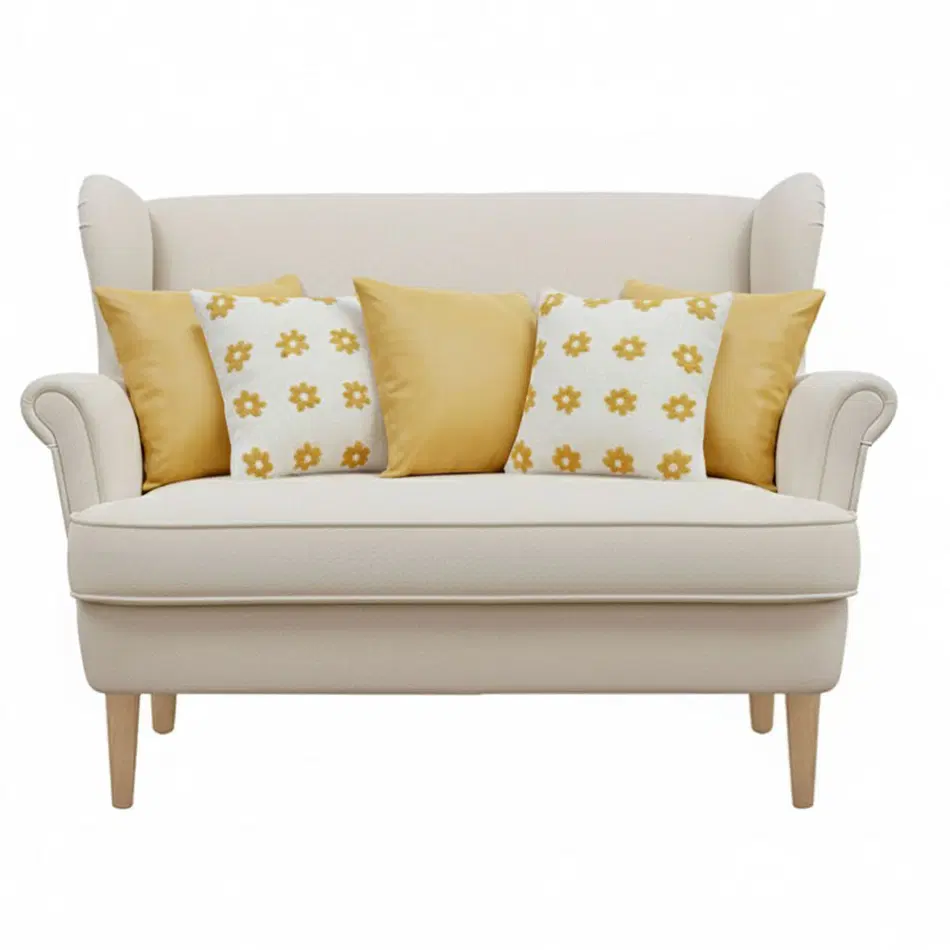 SOGA 5PC Pillowcases – Golden Velvet & Retro Daisy Chain Pillow Covers for Modern Retro Sofa & Home Décor