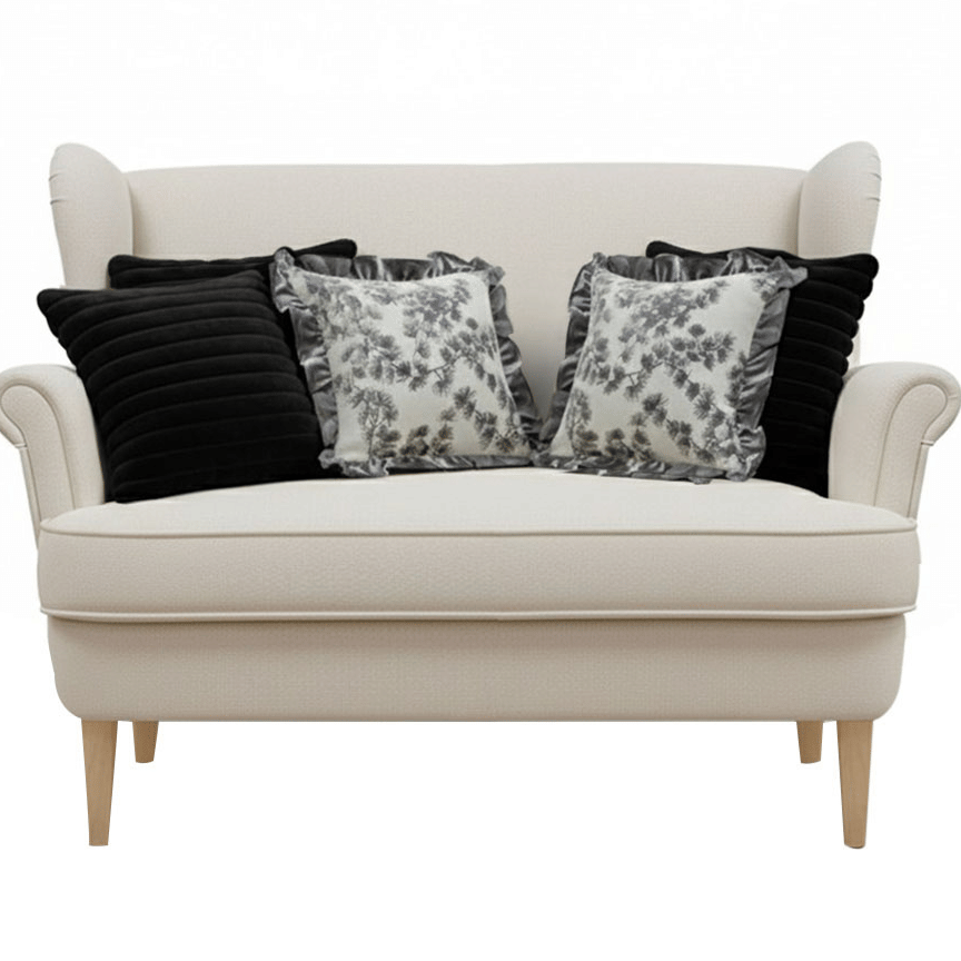 SOGA 5PC Pillowcases – Medieval Raised Pattern Velvet & Gray Floral Ruffle Pillow Covers for Elegant Sofa, Bed & Home Décor