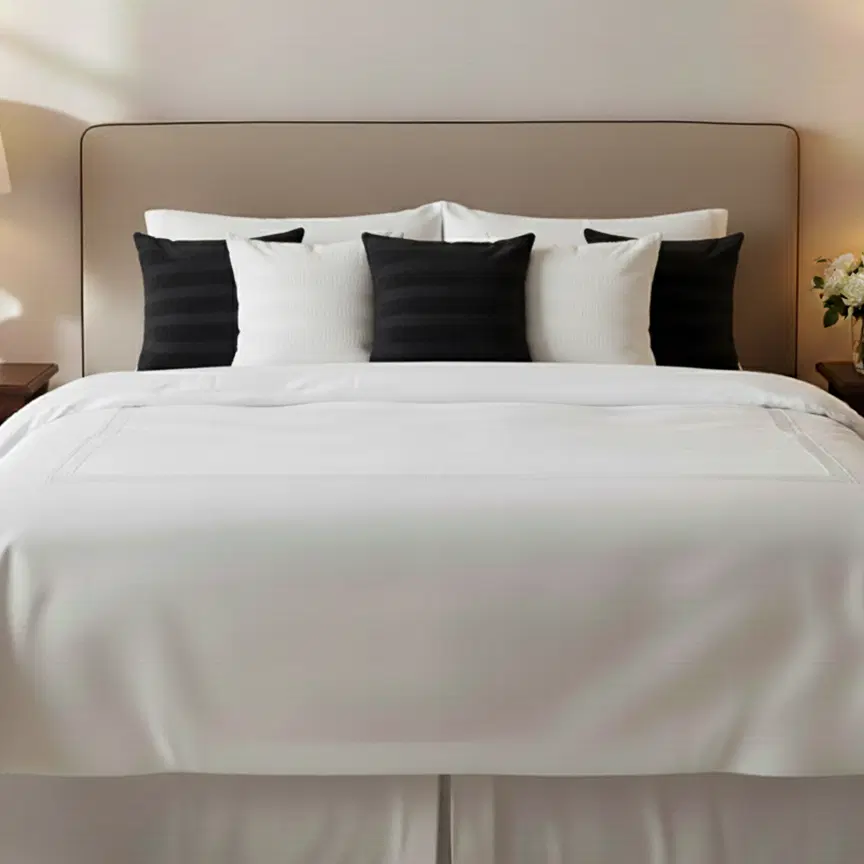 SOGA 6PC 45cm Cream Corduroy & Black Velvet Pillow Cover Set – Decorative