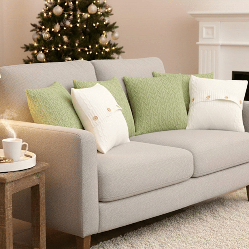 SOGA 6PC 45cm Knit Comfort & Cable Knit Fresh Pillowcase Set – 2x Comfort, 4x Fresh Decorative Pillow Covers