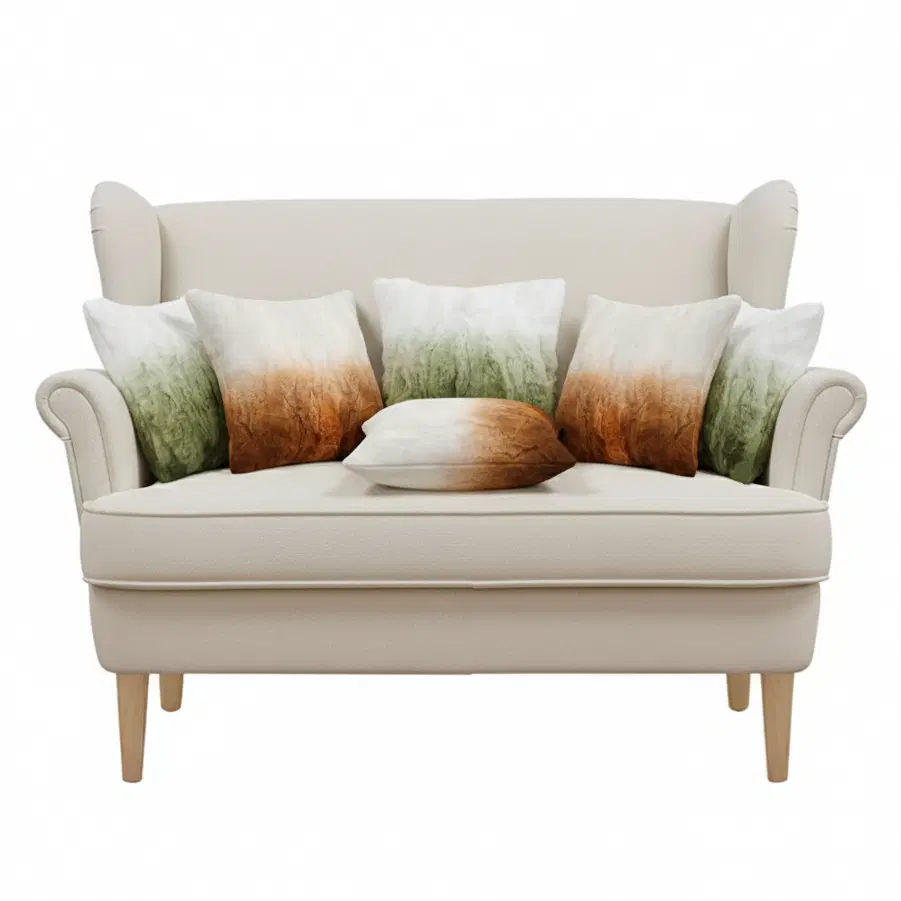 SOGA 6PC 45cm Ombre & Gradient Faux Fur Pillow Cover Set – Decorative