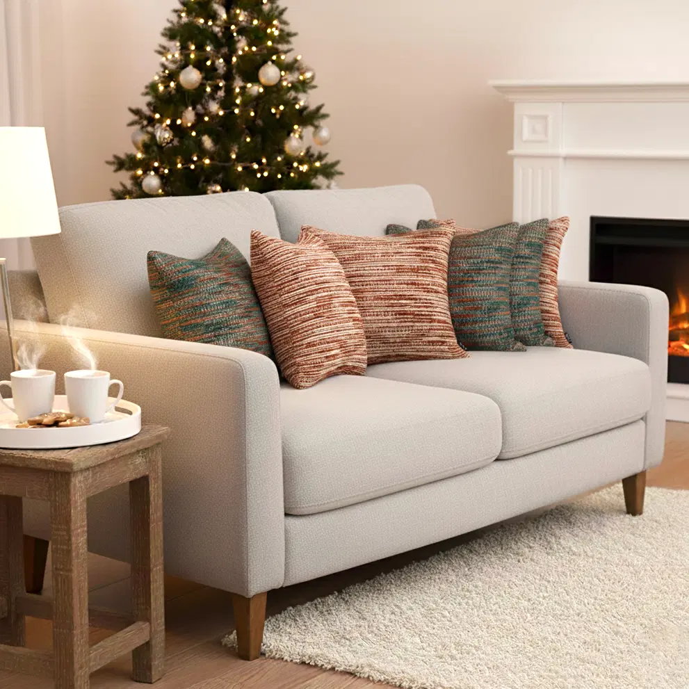 SOGA 6PC 45cm Rust & Textured Woven Pillow Cover Set – Decorative Cushions