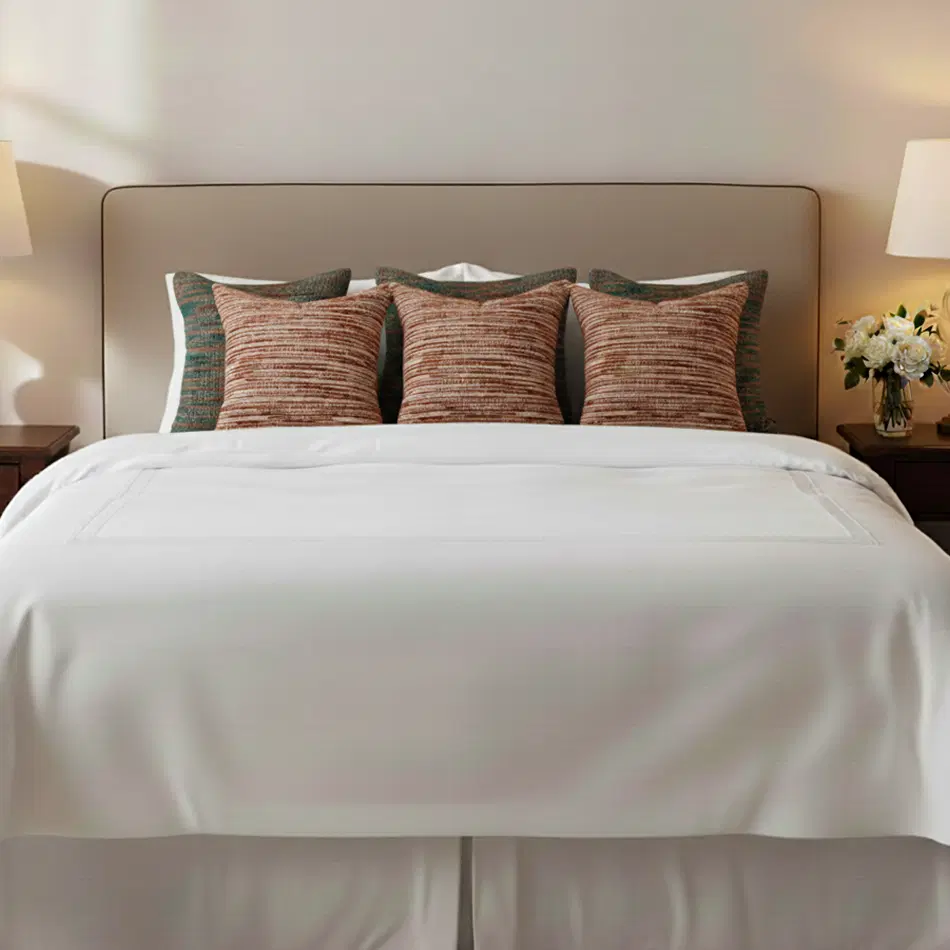 SOGA 6PC 45cm Rust & Textured Woven Pillow Cover Set – Decorative Cushions
