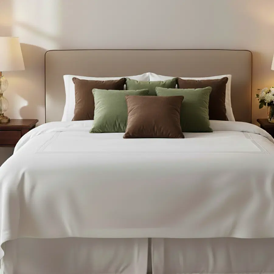 SOGA 6PC 45cm Velvet Pillow Cover Set – Rich Brown & Sage Green