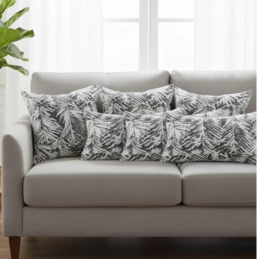 SOGA 6PC 4x 45cm Palmbeach Tropical & 2x 30x50cm Palmbeach Rectangular Tropical Pillowcases – Pillow cover Set