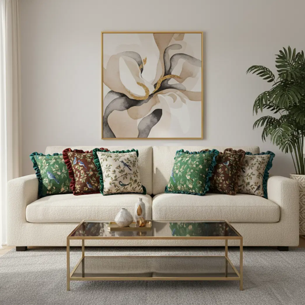 SOGA 6PC Pillowcase Set – Enchanted Garden Floral, Emerald Avian Oasis & Christmas Holiday Pillow Covers (45cm)