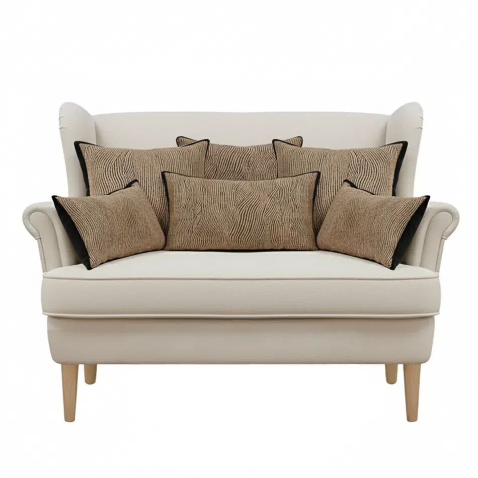 SOGA 6PC Textured Wave Pillow Cover Set – 4x45cm Square & 2x30x50cm Lumbar