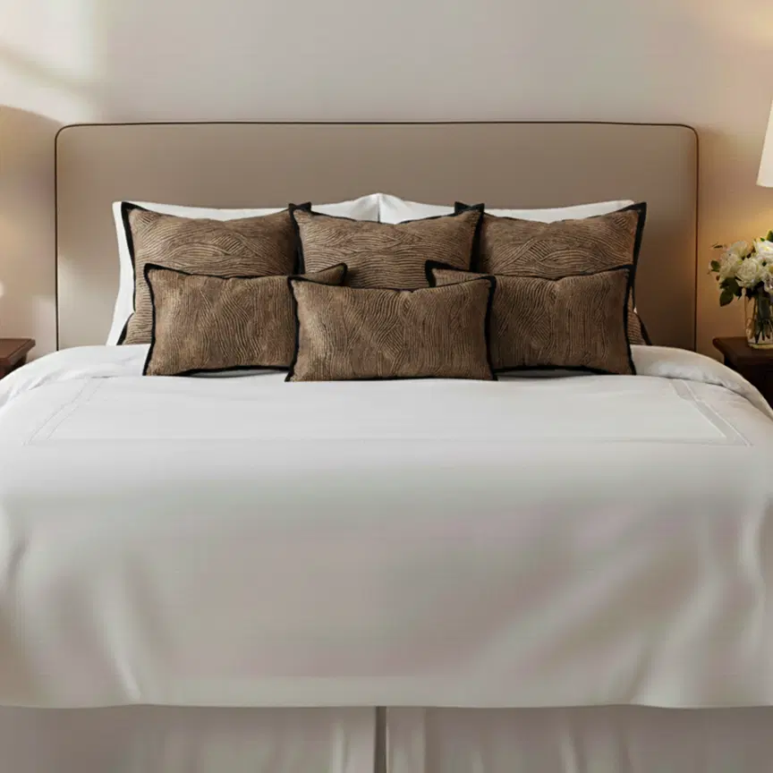 SOGA 6PC Textured Wave Pillow Cover Set – 4x45cm Square & 2x30x50cm Lumbar