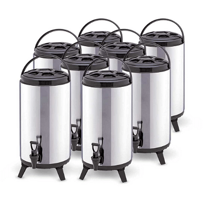 SOGA 8X 14L Portable Insulated Cold/Heat Coffee Tea Beer Barrel Brew Pot With Dispenser