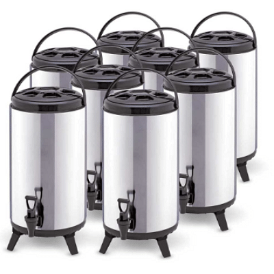 SOGA 8X 16L Portable Insulated Cold/Heat Coffee Tea Beer Barrel Brew Pot With Dispenser