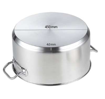 SOGA Stock Pot 44L Top Grade Thick Stainless Steel Stockpot 18/10