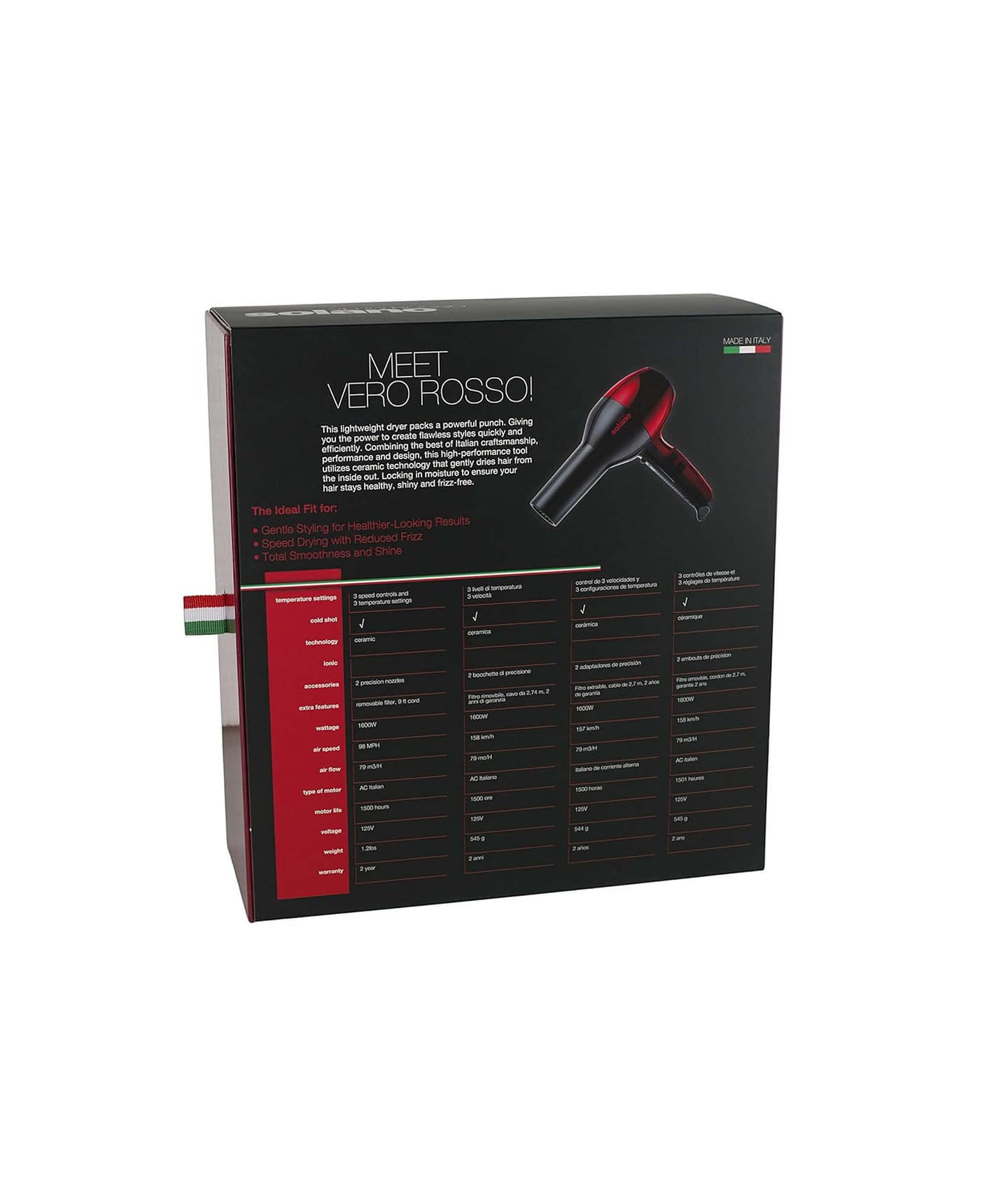 Solano® Vero Rosso Hair Dryer