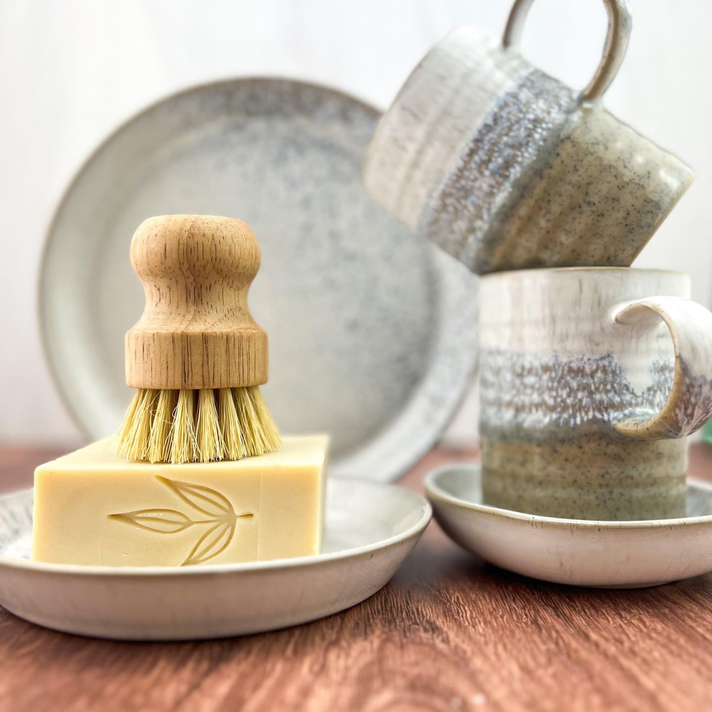 Solid Castile Dish Soap Bar, Pure Sodium Olivate, Vegan & Cruelty-Free Cleaning Bar