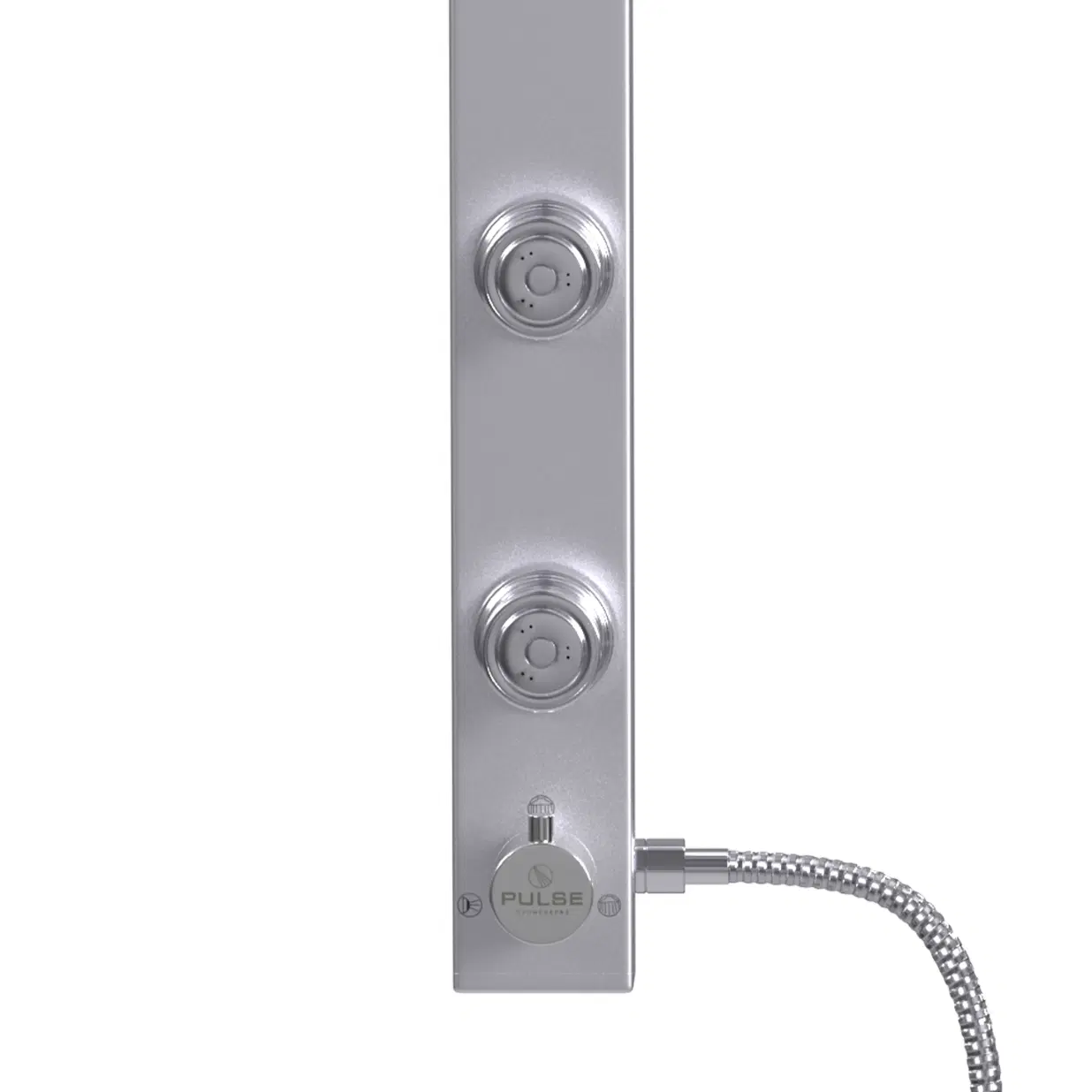 Splash 8-in Rain Showerhead Shower System with 2-Body Jets and Handshower Silver