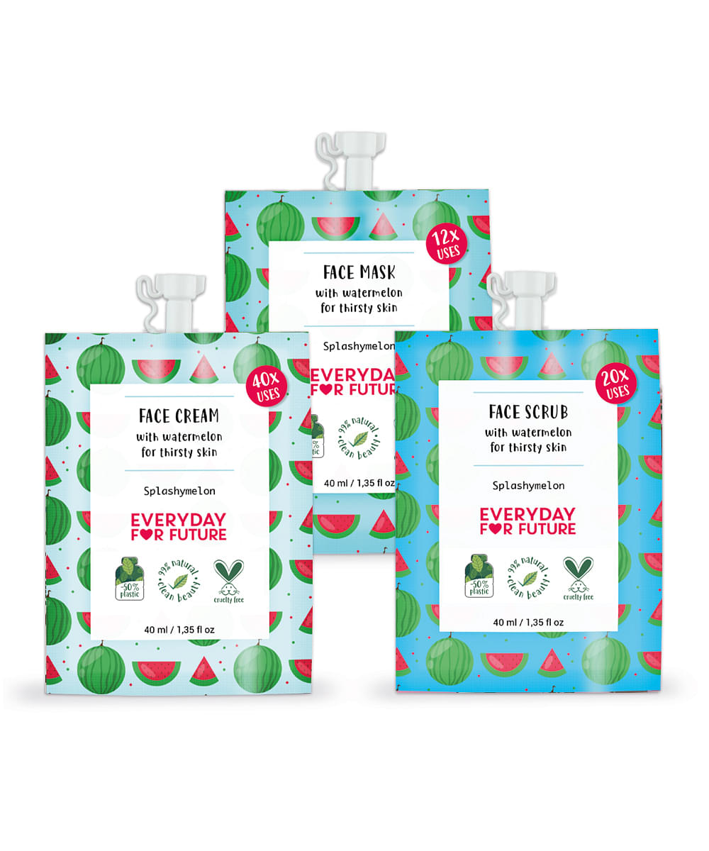 Splashymelon - 3 Steps Face Treatment (Mask, Cream, Scrub) image