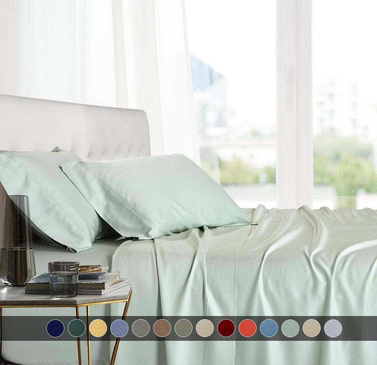 Split California King Sheets - Cooling 100% Bamboo Viscose