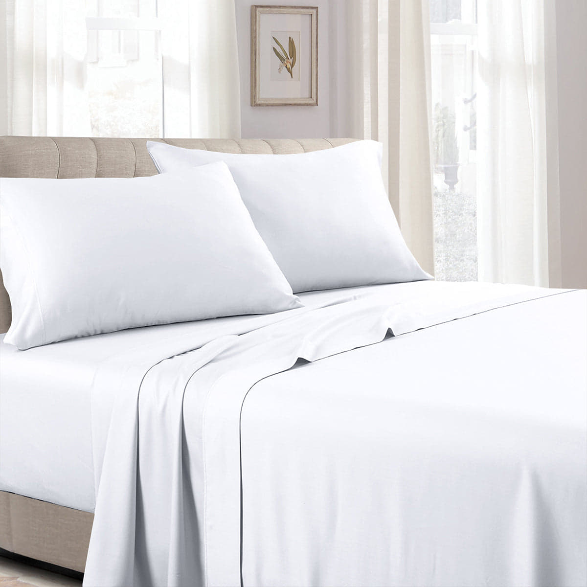 Split California King - Soft Pure Cotton Sateen Sheet Set