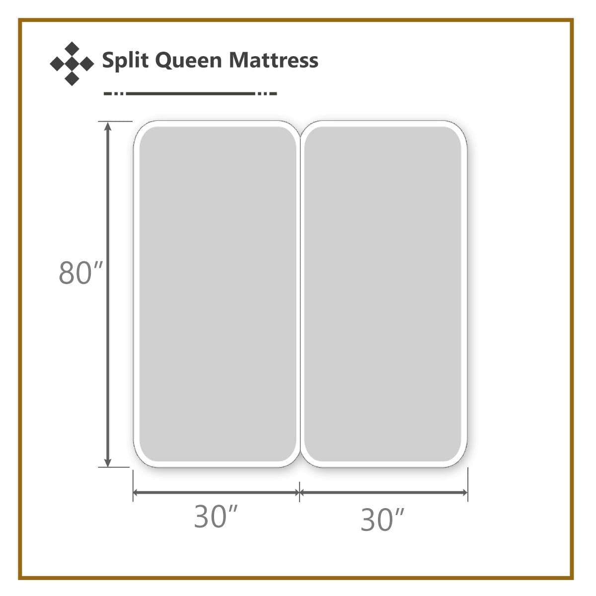 Split Queen Sateen Bed Sheet Set - Meridian 5-Piece Sheet Set