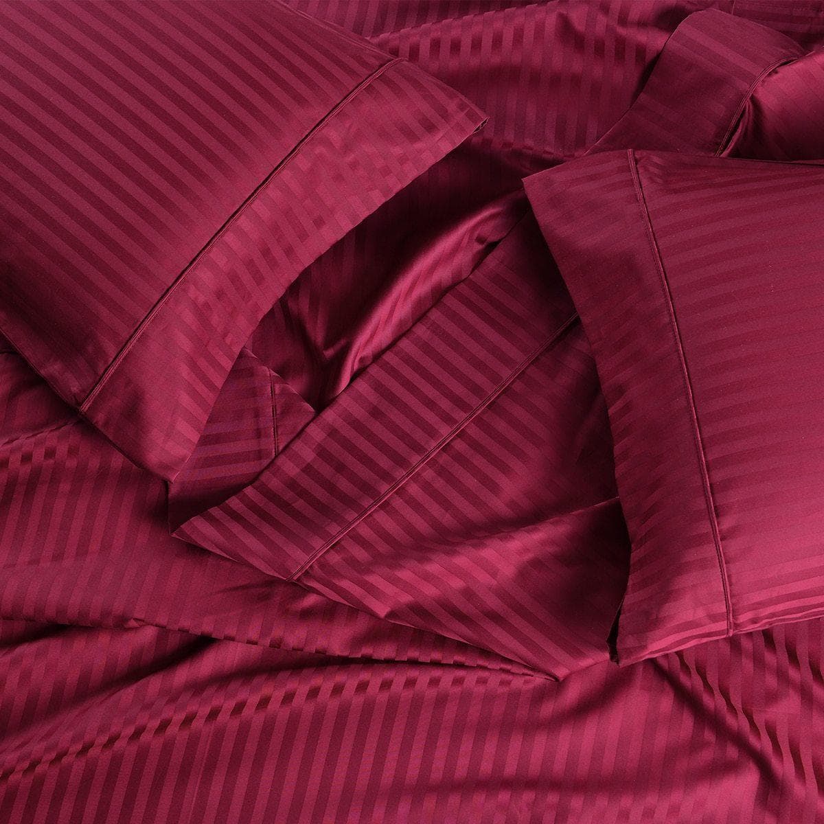 Split Queen Sheet Set Stripe 608 Thread Count