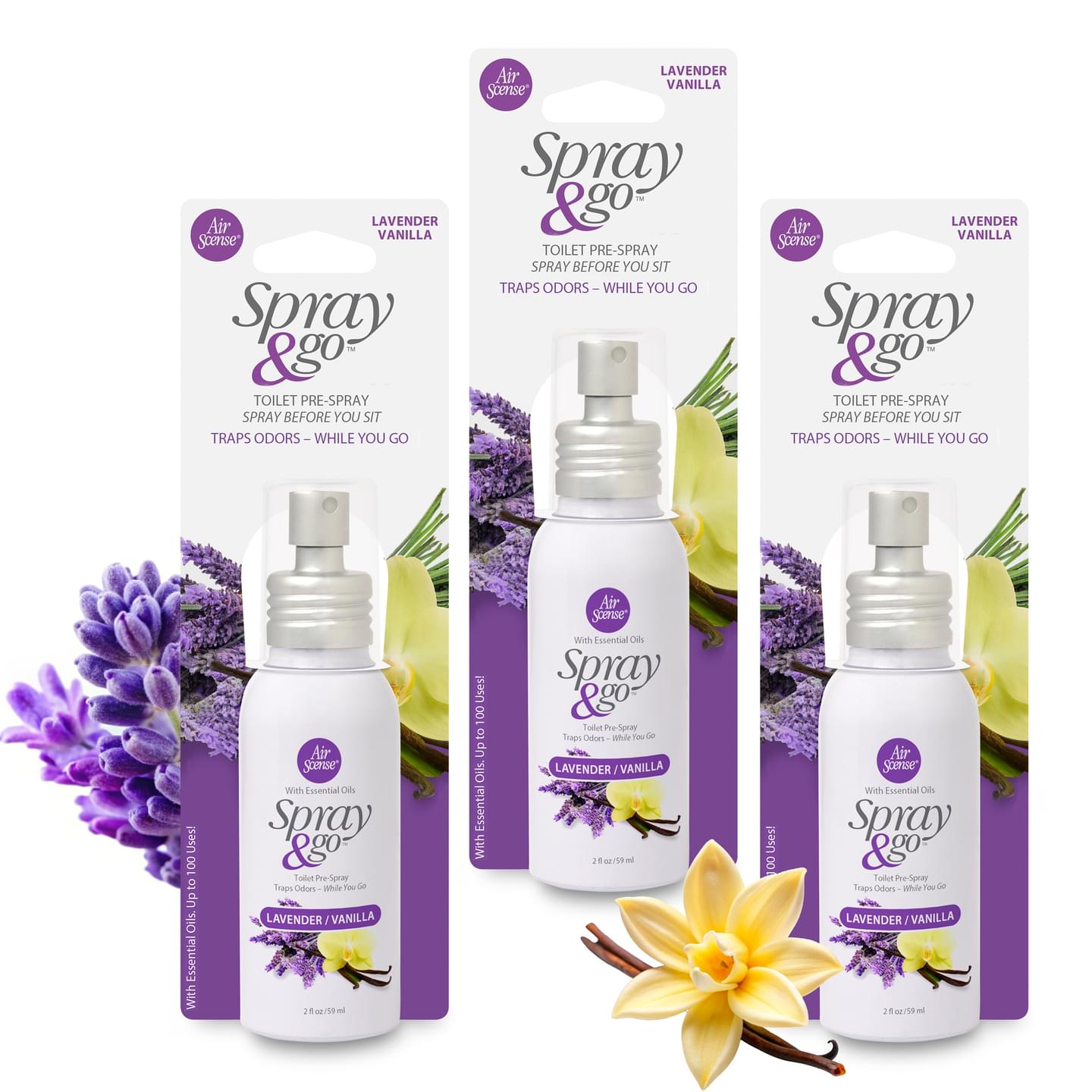 Spray & Go Lavender Vanilla 3-Pack