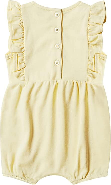 Stellou & Friends 100% Cotton Ruffle Romper for Baby & Toddler Girls (0-24 Months)