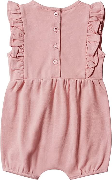 Stellou & Friends 100% Cotton Ruffle Romper for Baby & Toddler Girls (0-24 Months)