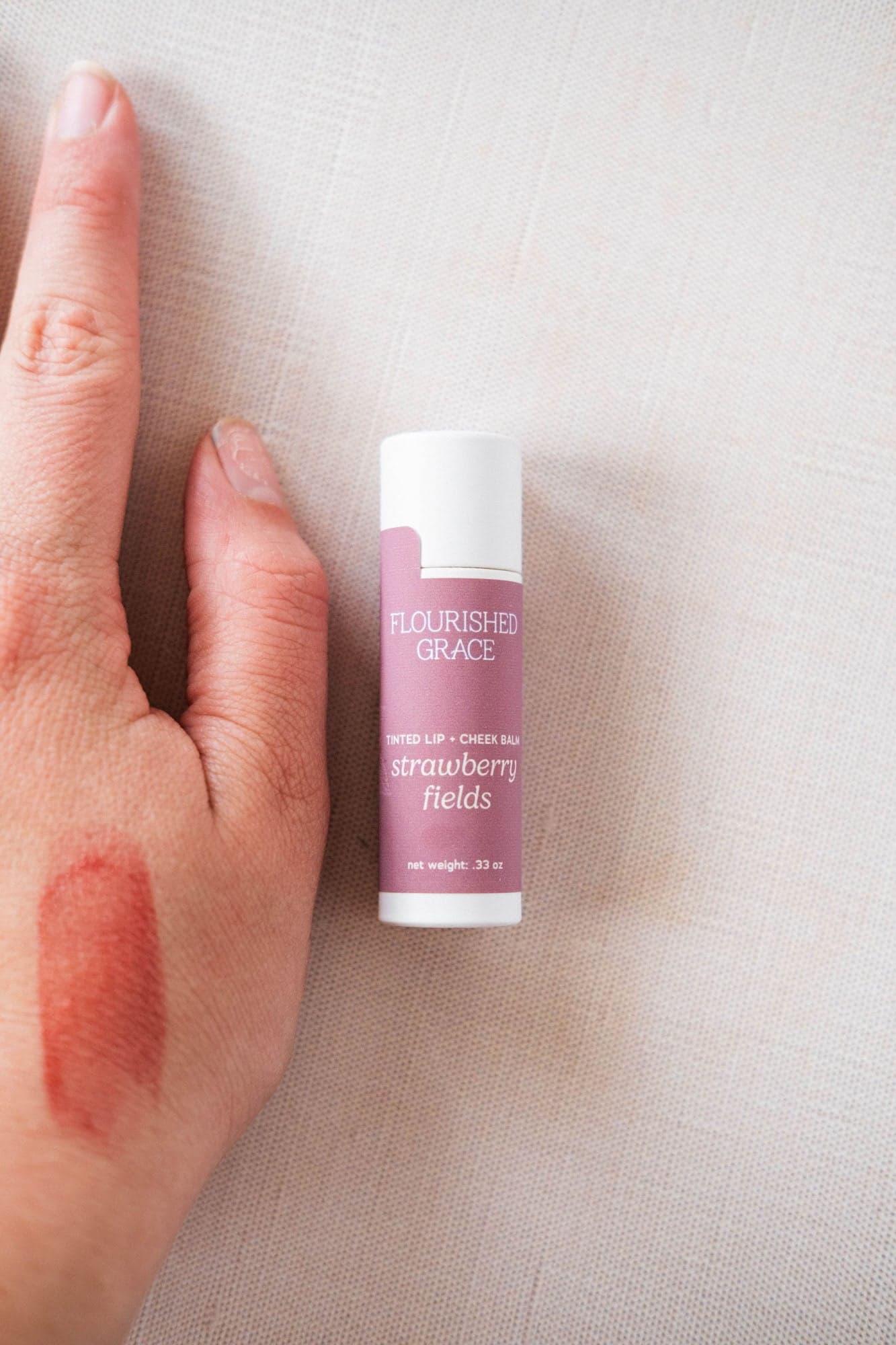 Strawberry Fields Lip & Cheek Tint - .3 oz Botanical Tint