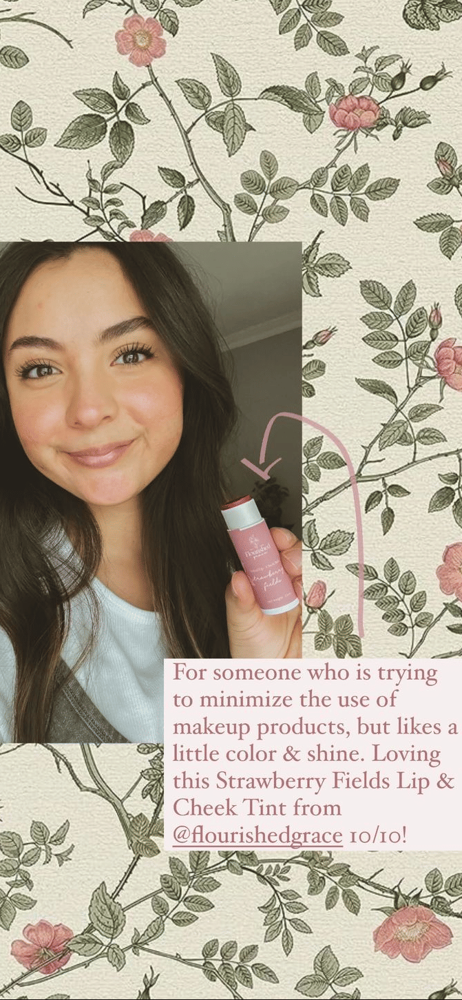 Strawberry Fields Lip & Cheek Tint - .3 oz Botanical Tint