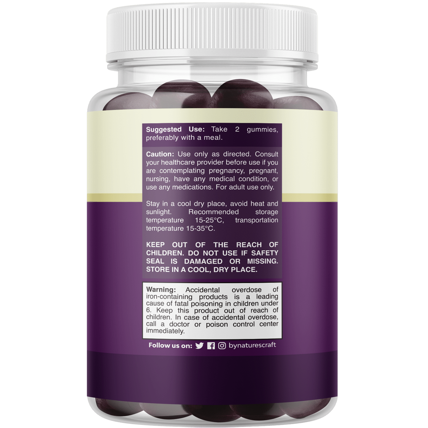 Super Iron Gummy 45mg per serving - 30 Gummies