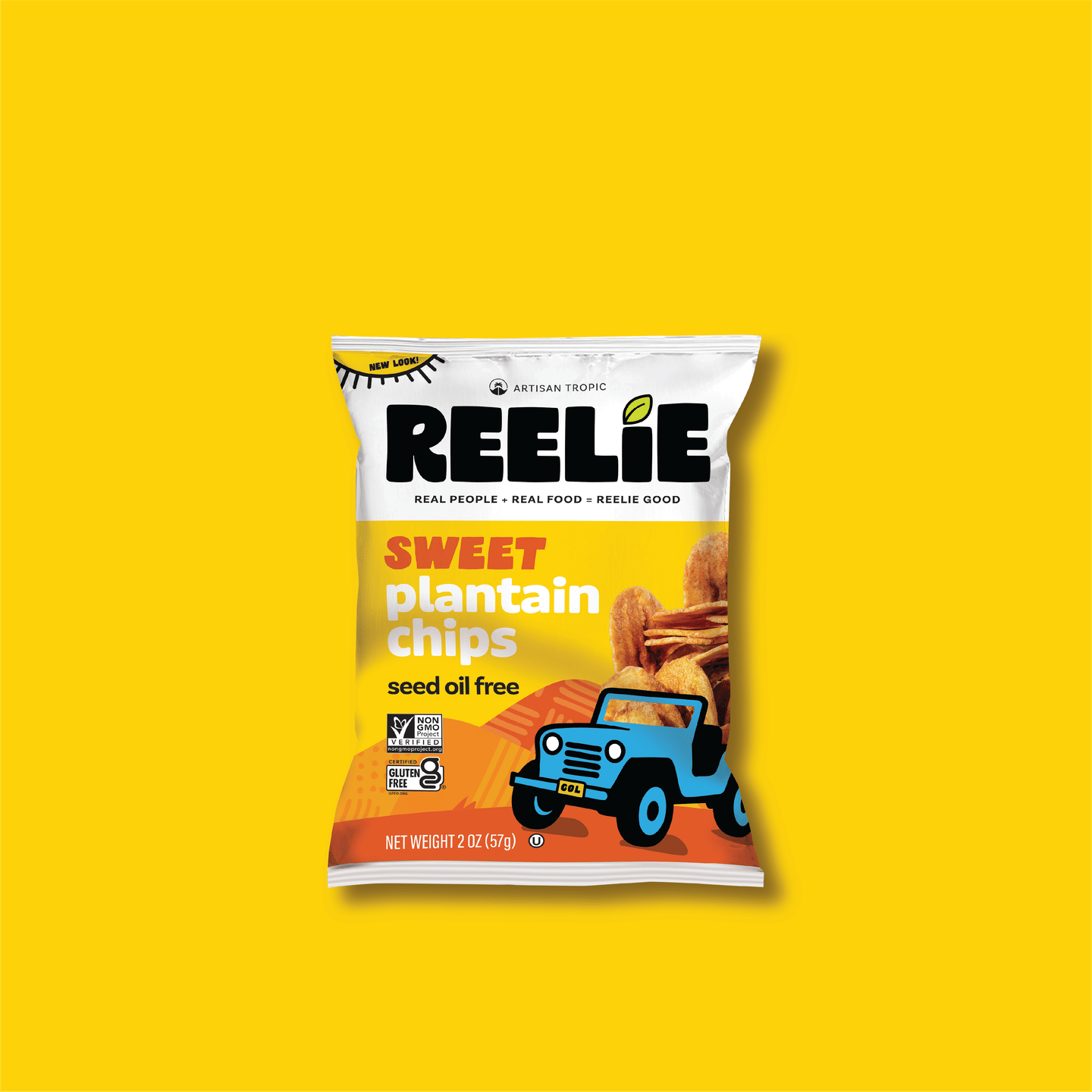 Reelie Sweet Plantain Chips 12 Snackable 4.5oz bags + FREE Variety Pack!