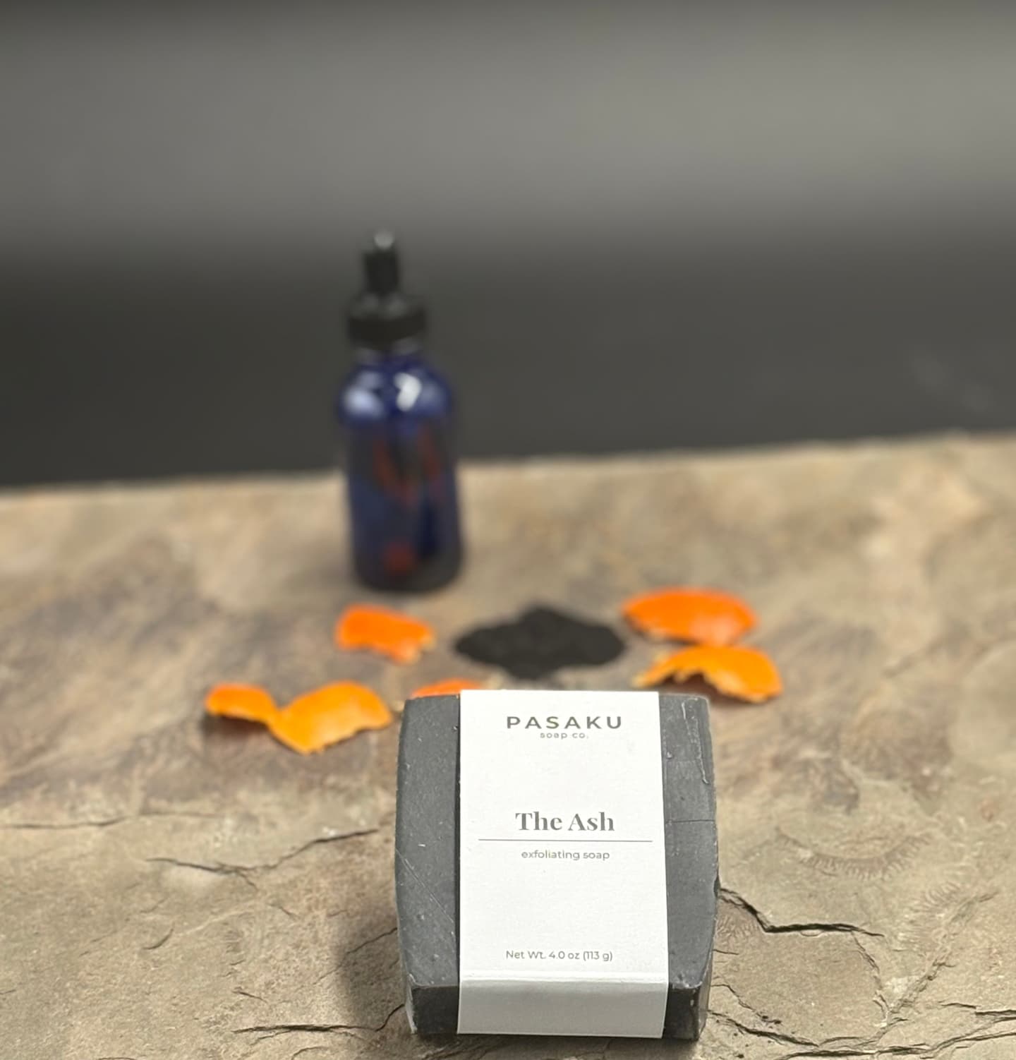 The Ash - Activated Charcoal Cedarwood Exfoliating Soap