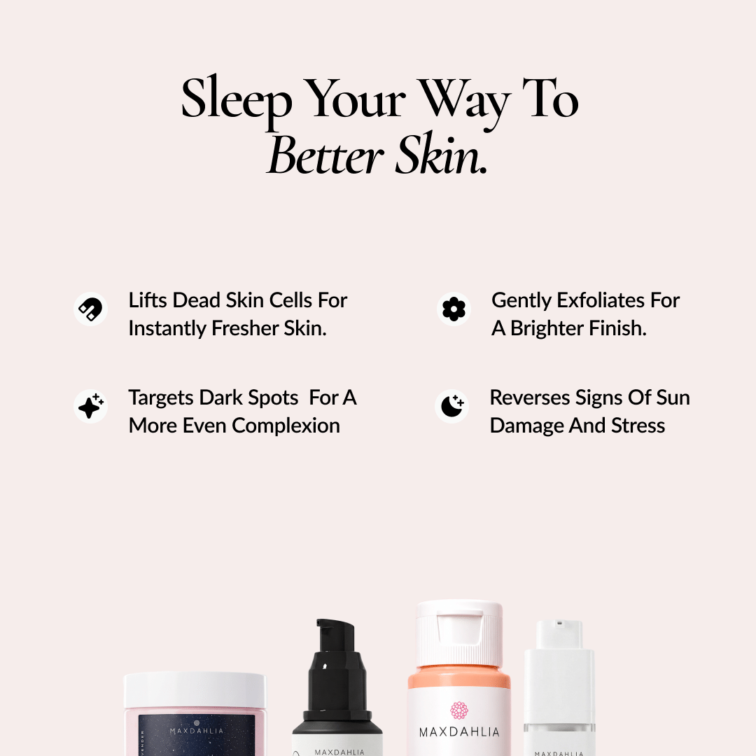 The Evening Glow + Texture Fix - Complete Four-Piece Overnight Skincare Routine
