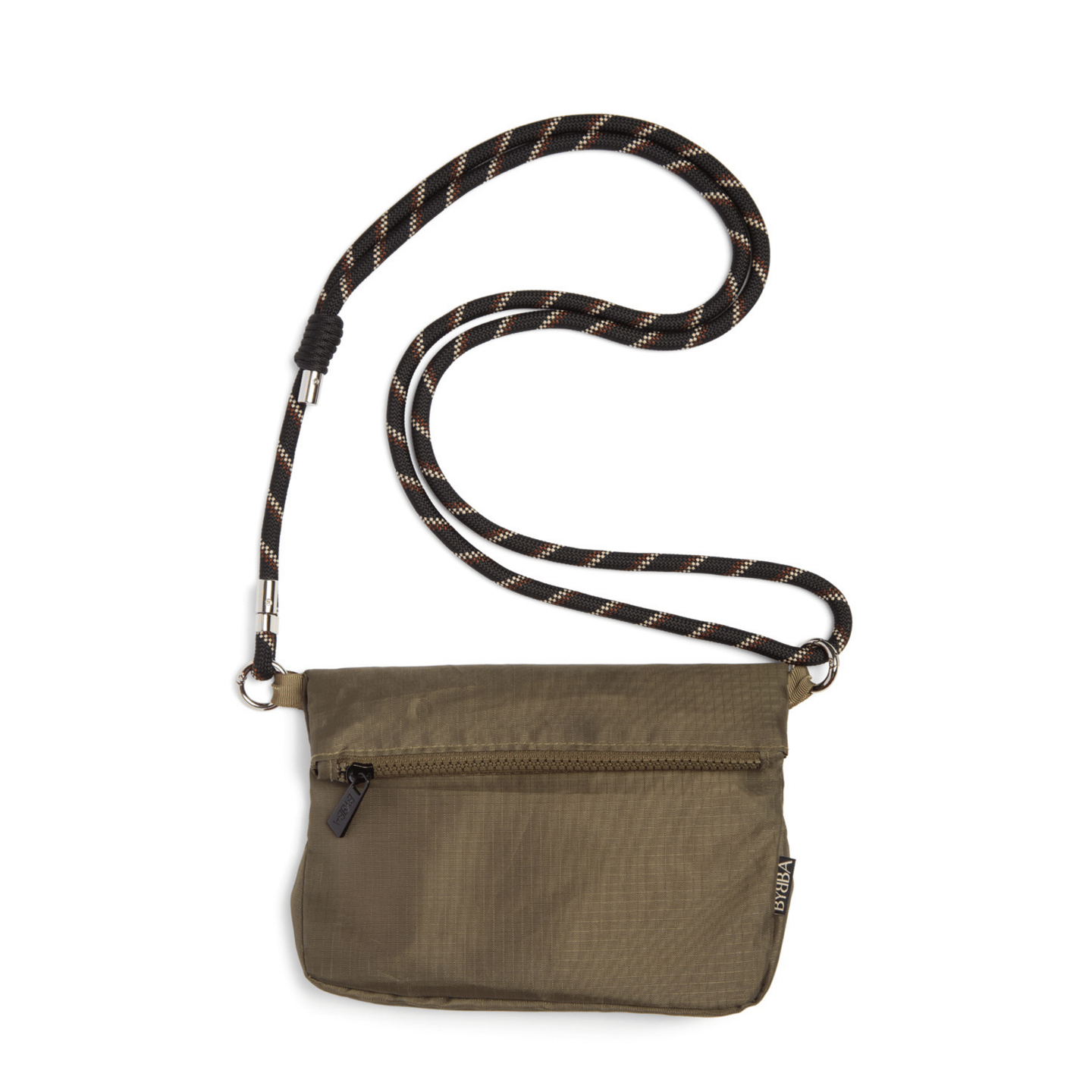 THE MAHÉ // SEAWEED - Sustainable Recycled Crossbody Bag, Lightweight Matte Ripstop Nylon with Adjustable Rope Strap & Everyday Essentials Carry