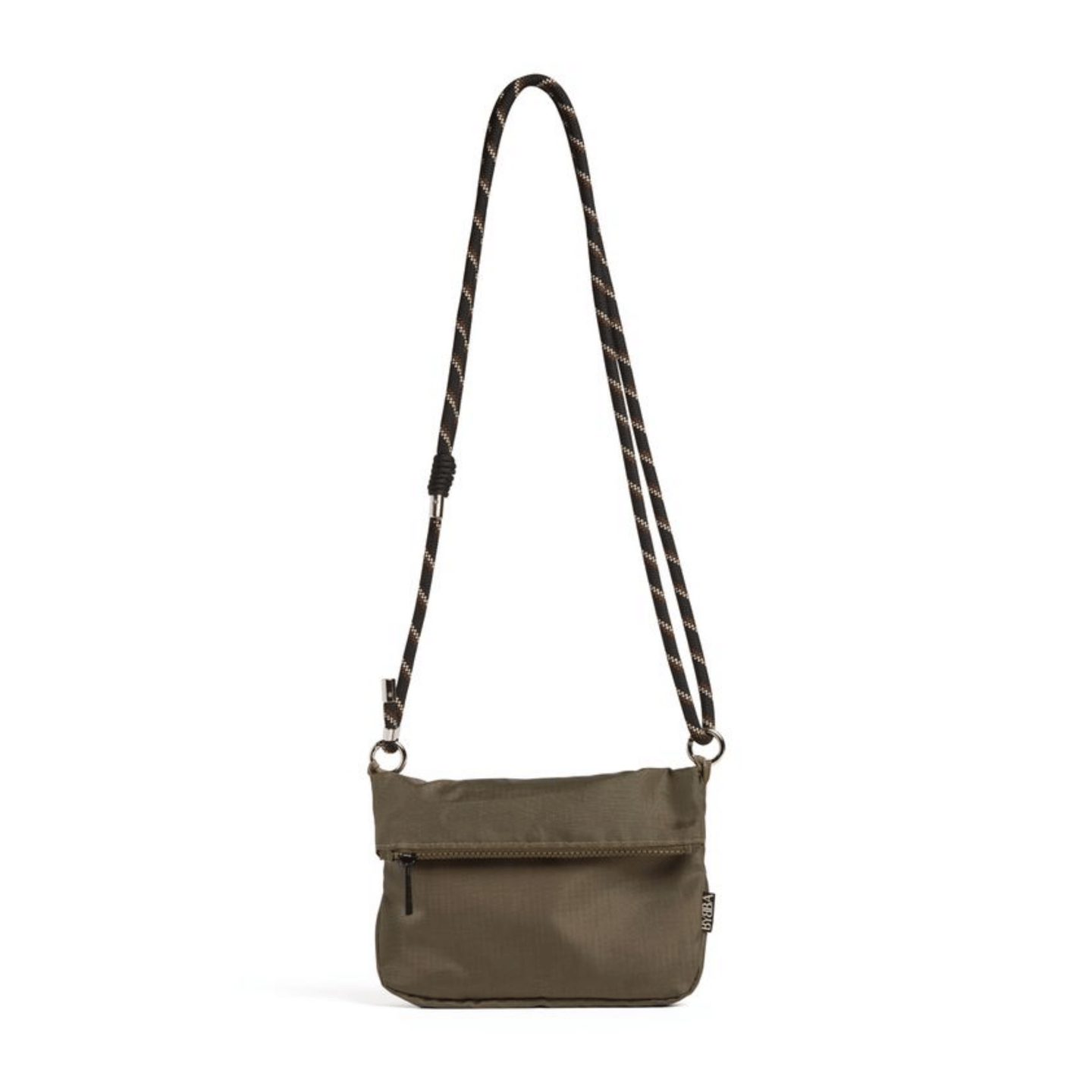 THE MAHÉ // SEAWEED - Sustainable Recycled Crossbody Bag, Lightweight Matte Ripstop Nylon with Adjustable Rope Strap & Everyday Essentials Carry