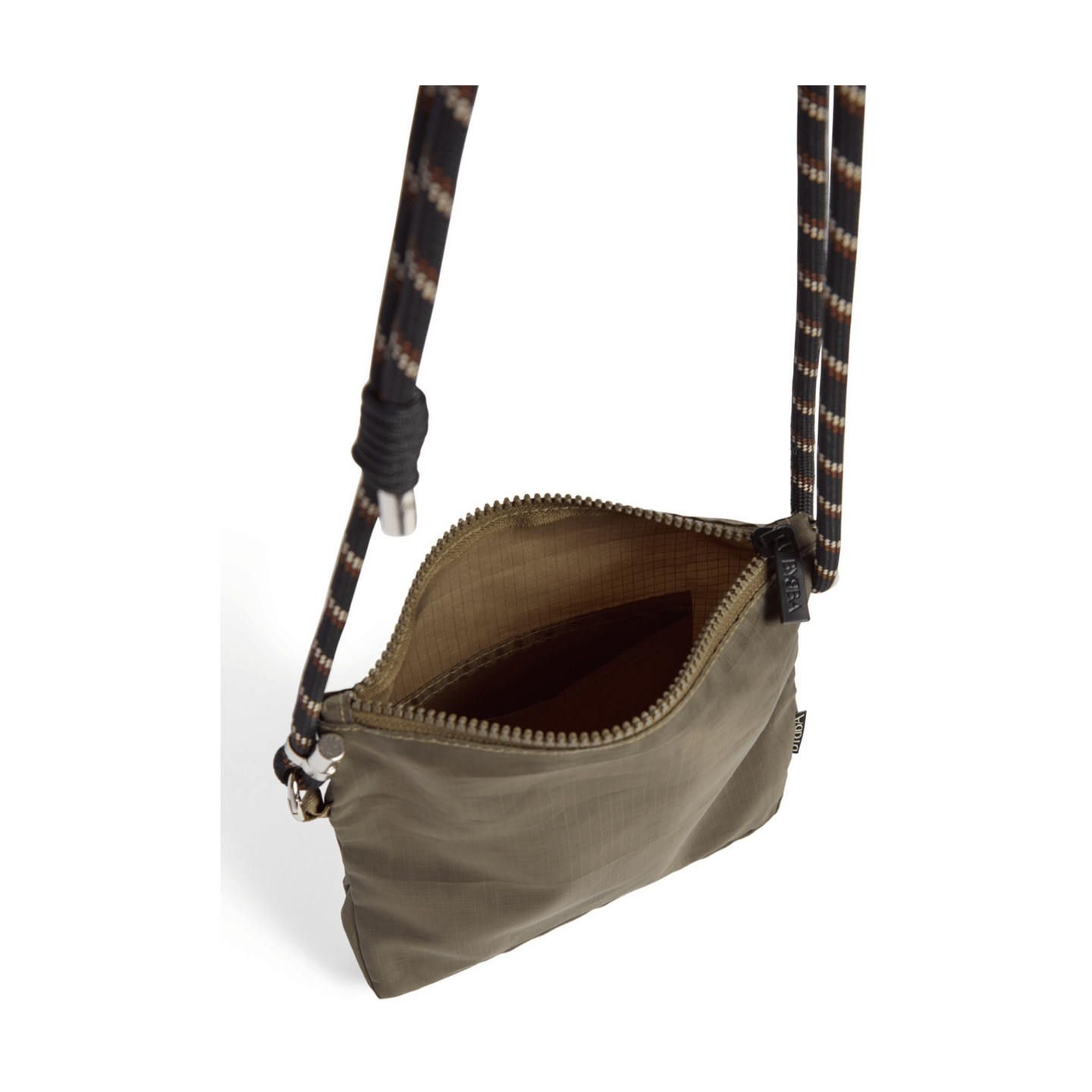 THE MAHÉ // SEAWEED - Sustainable Recycled Crossbody Bag, Lightweight Matte Ripstop Nylon with Adjustable Rope Strap & Everyday Essentials Carry