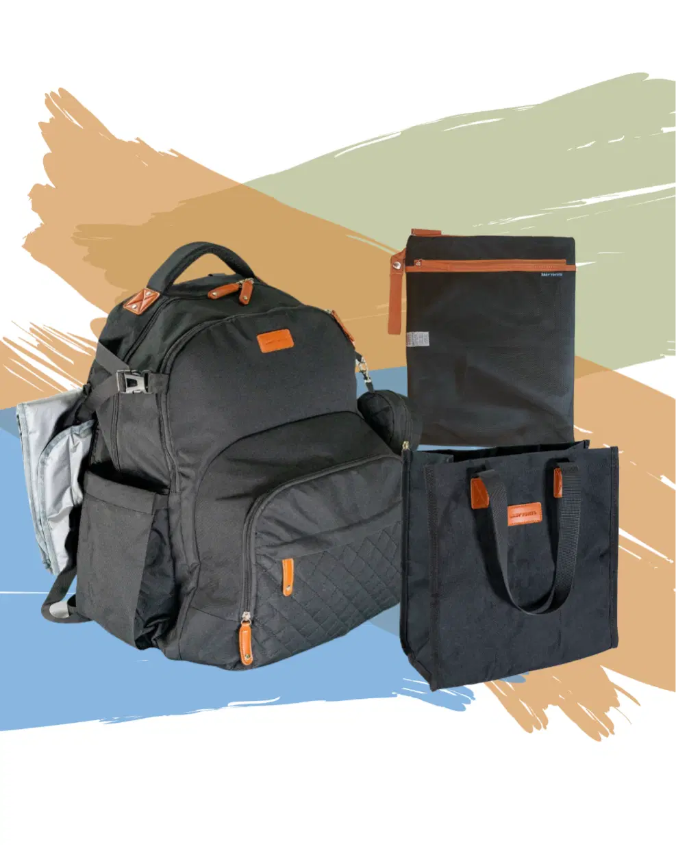 The Ultimate Family Bundle - Diaper Bag + Tote Bag + Travel Bag - All-In-One Family Travel & Baby Gear Solution