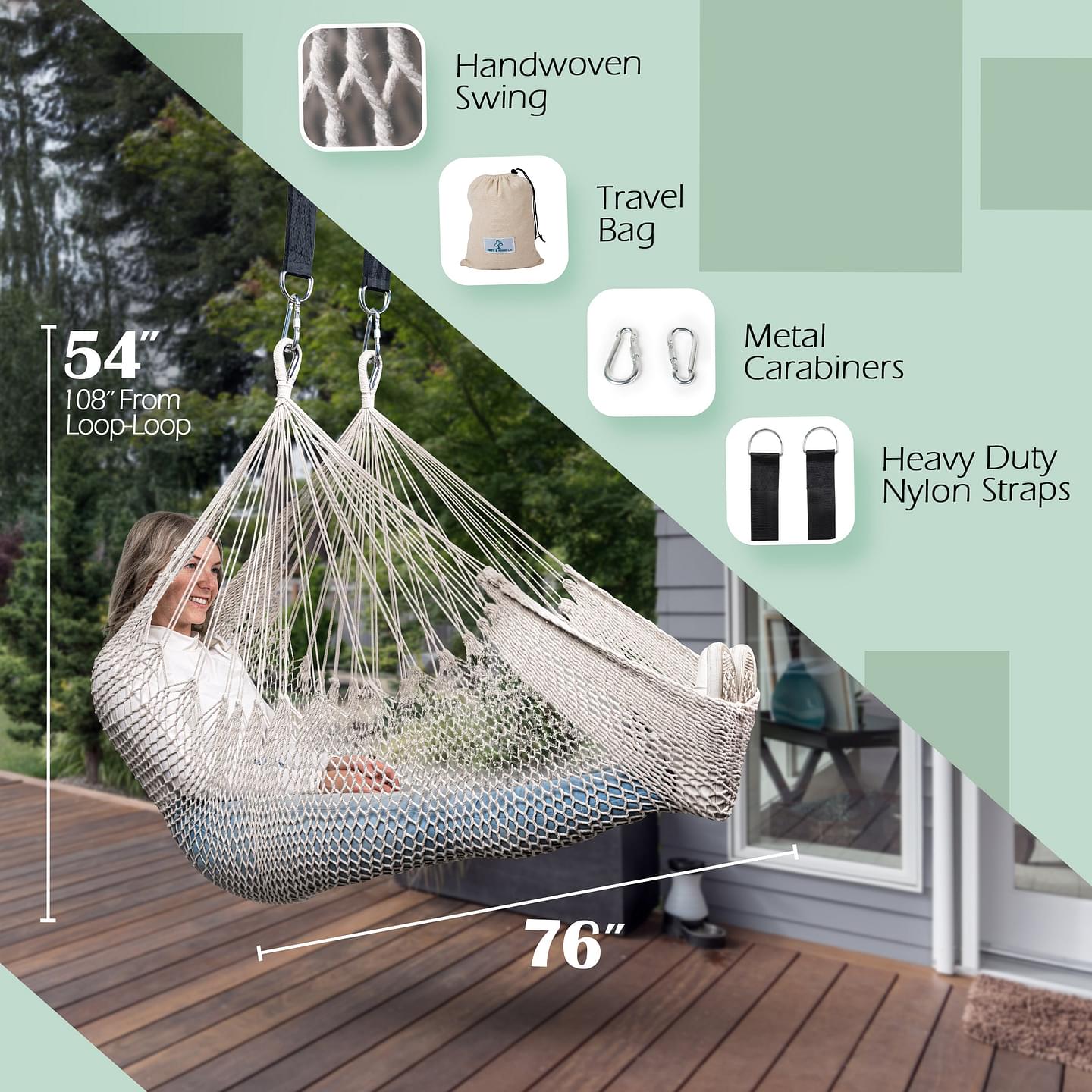 Therapist-Designed Sensory Swing For Children, Teens, and Adults- Large