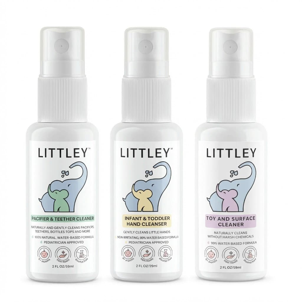 INTRODUCTORY $20.99 SAMPLE PACK" Pacifier Cleaner + Hand Cleanser + Toy Cleaner - 3 Pack of 2oz (6oz)
