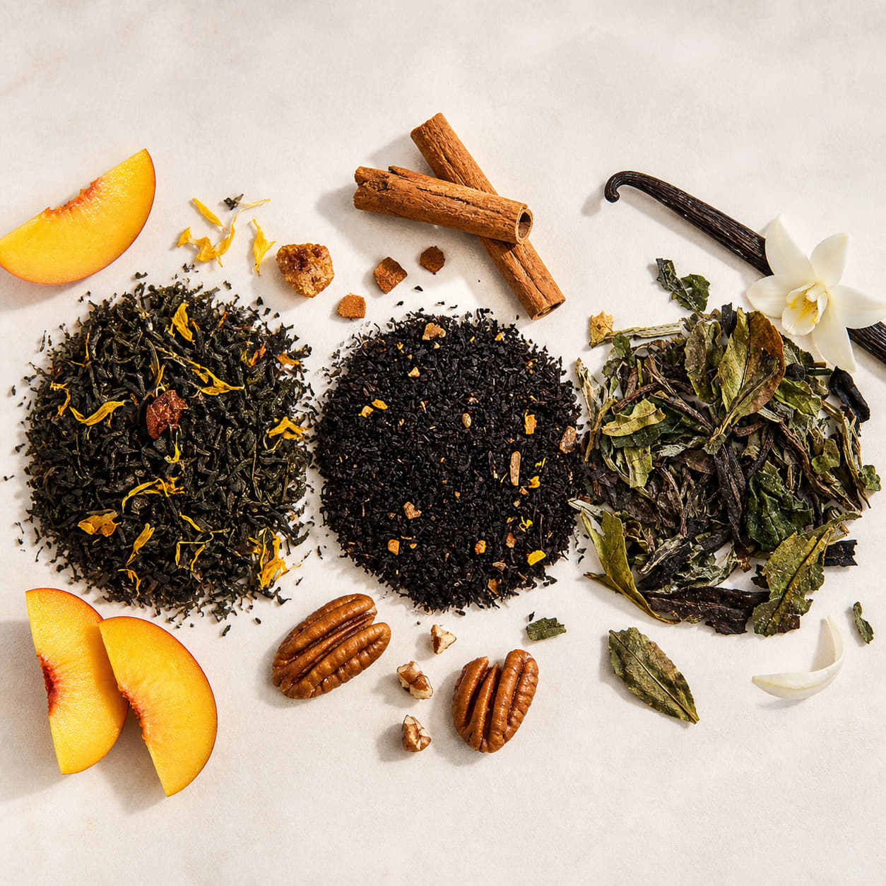 Customer Favorites Tea Collection | Bundle & Save! Georgia Peach (4 oz), Bourbon Street (4 oz) and Vanilla Sky (4 oz)