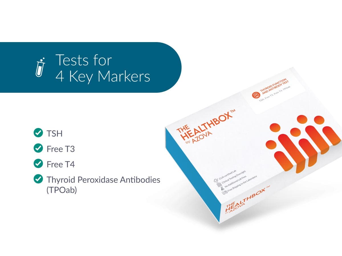 Thyroid Function and Antibody Test - At-Home Blood Test Kit with TSH, Free T3, Free T4 & Thyroid Antibodies for Thyroid Health Monitoring and Autoimmune Detection