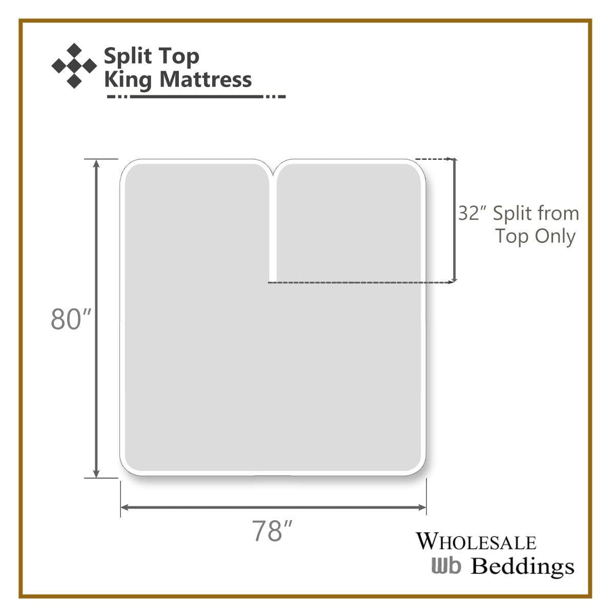 Top Split Flex King Fitted Sheet Only - Solid 608 Thread Count