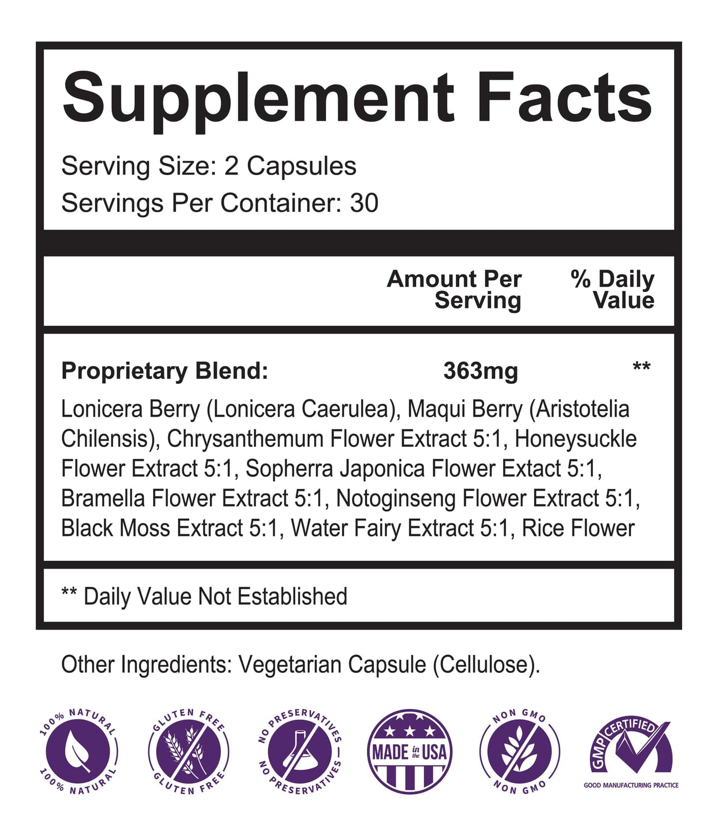 Tranquility – Natural Support for Stress & Blood Pressure - Restful Sleep with Botanical Blend - 60 Capsules